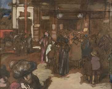 Dalbono Edoardo - The entrance to the theater